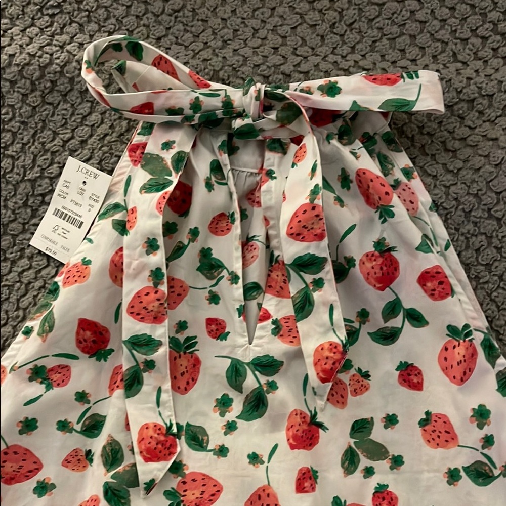 Strawberry Print Halter Top J.crew NWT - Picture 4 of 4